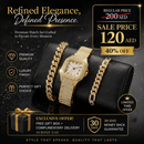 40% Off Watch Bracelet Necklace / Cuban Link Chain, Bracelet, and Watch Set
