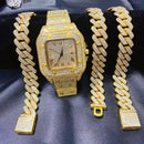 40% Off Watch Bracelet Necklace / Cuban Link Chain, Bracelet, and Watch Set